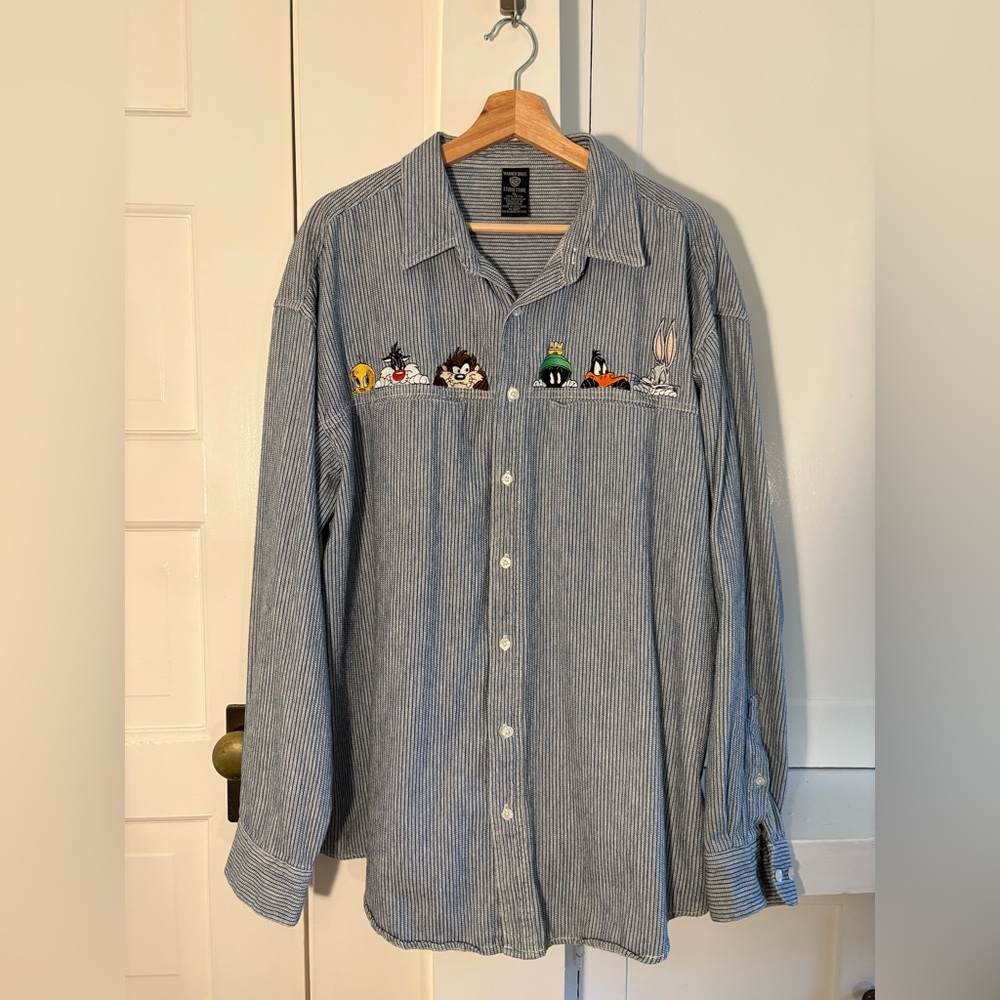 Looney Tunes Button Down Shirt- XL